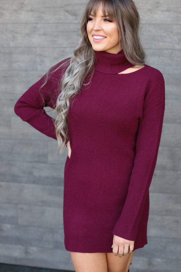 Sweet Society Dress: Wine - ShopSpoiled
