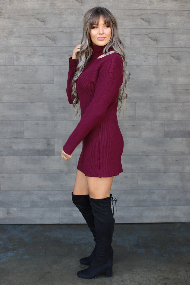 Sweet Society Dress: Wine - ShopSpoiled